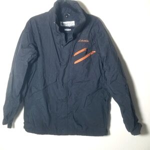 Columbia Men's Black Jacket with Orange Accents